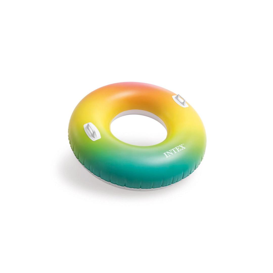 Rainbow Ombre Inflatable Pool Swim Tube 48-Inch