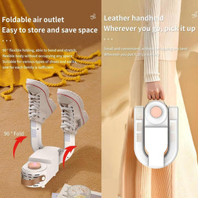 Electric Shoe and Boot Dryer with Smart Timer & Folding Design