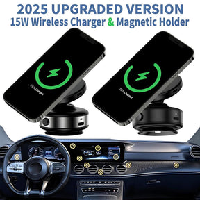 Magnetic Wireless Car Charger Mount - Fast Charging and Secure Hold